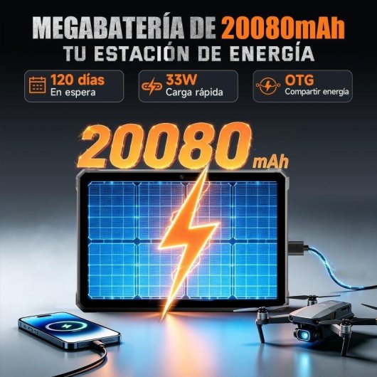 Tablet Rugtake T5 Pro WiFi + 5G 11" 32GB 256GB Naranja