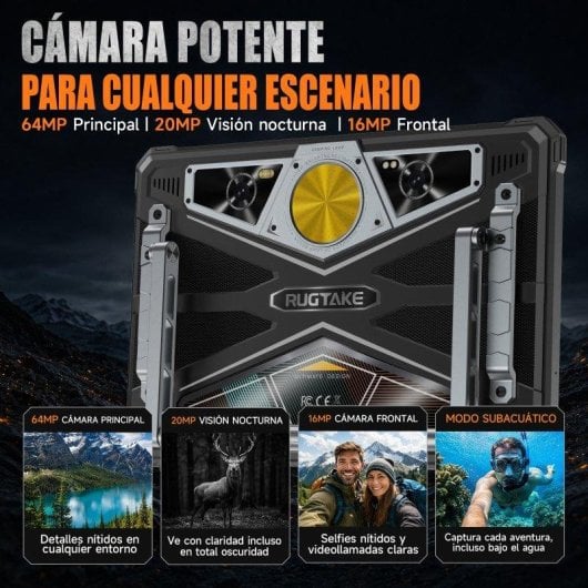 Tablet Rugtake T5 Pro WiFi + 5G 11" 32GB 256GB Naranja