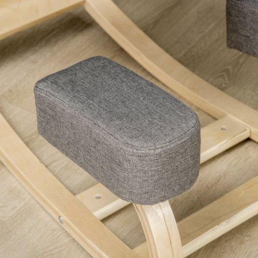 Silla ergonómica de rodillas Vinsetto con cojines acolchados y marco de madera gris