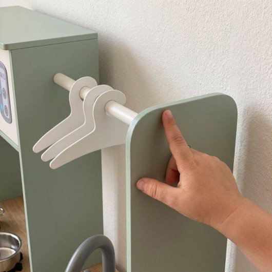 Cocina de juguete infantil Aiyaplay con lavandería y máquina de hielo