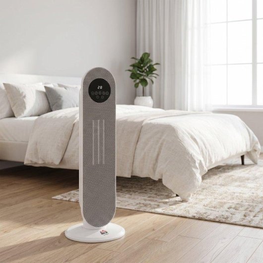 Calefactor cerámico Homcom 820-298V90WT 1300W/2000W con mando