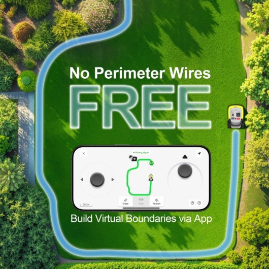 Lawn Mowers 1000m2 App Control Pendiente 55% Gestión Multizona Protección Antivo