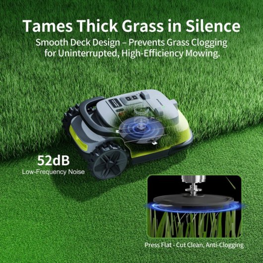 Lawn Mowers 1000m2 App Control Pendiente 55% Gestión Multizona Protección Antivo