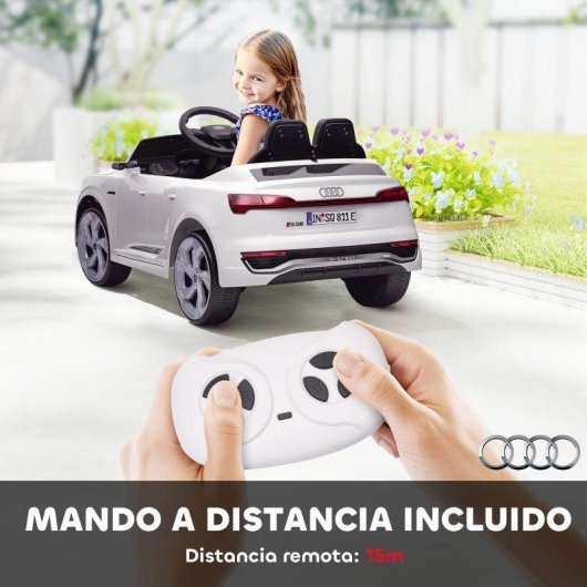Carro Elétrico Infantil 12V Audi Q8 Etron Sportback Branco Aiyaplay