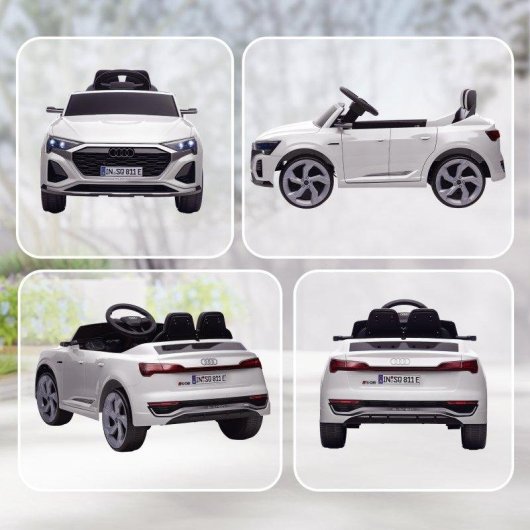 Carro Elétrico Infantil 12V Audi Q8 Etron Sportback Branco Aiyaplay