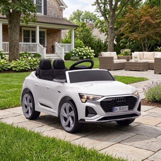 Carro Elétrico Infantil 12V Audi Q8 Etron Sportback Branco Aiyaplay