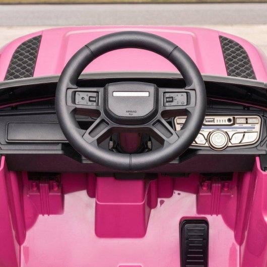 Carro elétrico Aiyaplay Land Rover Defender 12V com comando rosa