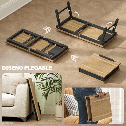 Mesa para portátil Homcom plegable ajustable con cajón para cama y sofá