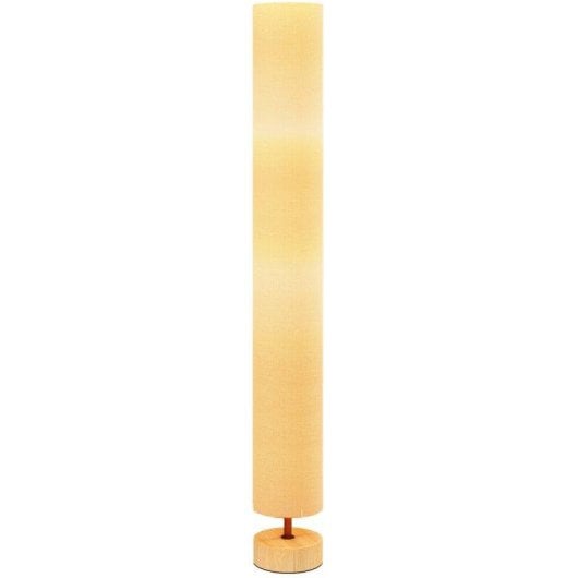 Lâmpada de pé Homcom E27 40W Abajur linho Ø15x120 cm Beige