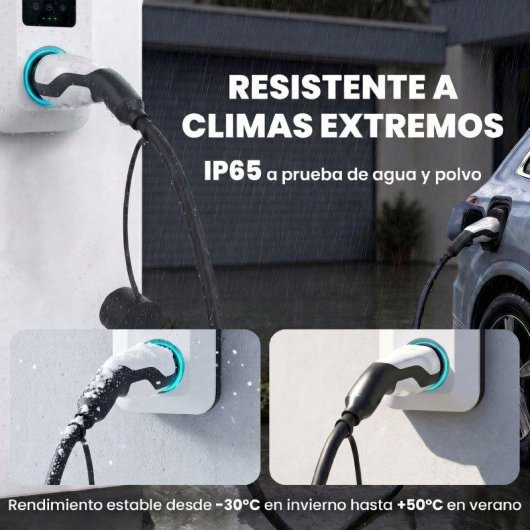 Cable de carga coche eléctrico Homcom trifásico 22 kW Tipo 2 5 m Modo 3 IP65