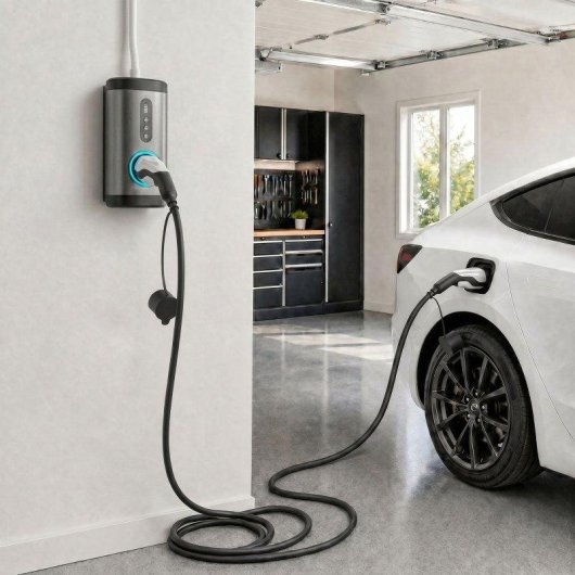 Cable de carga coche eléctrico Homcom trifásico 22 kW Tipo 2 5 m Modo 3 IP65