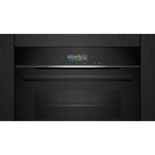Forno Multifunções Siemens iQ500 HB772A1B1 Pirolítico+Hidrolítico 71L 60cm A+ AirFryer WiFi Preto