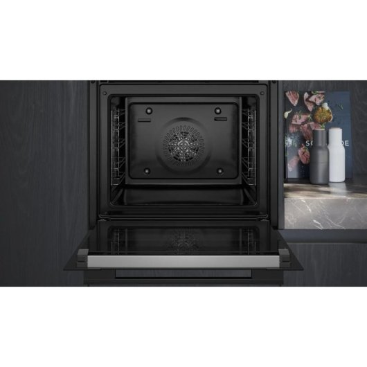 Forno Multifunções Siemens iQ500 HB772A1B1 Pirolítico+Hidrolítico 71L 60cm A+ AirFryer WiFi Preto