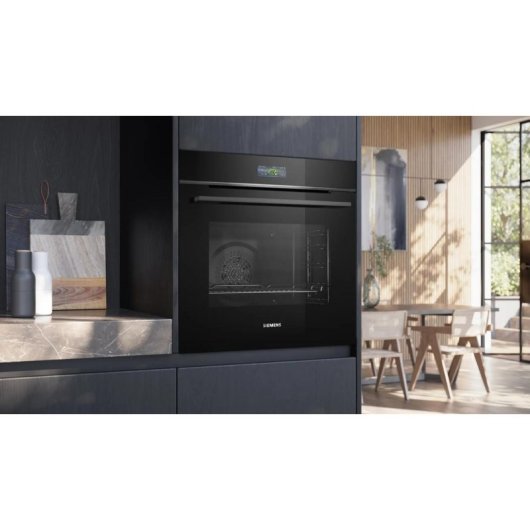 Forno Multifunções Siemens iQ500 HB772A1B1 Pirolítico+Hidrolítico 71L 60cm A+ AirFryer WiFi Preto