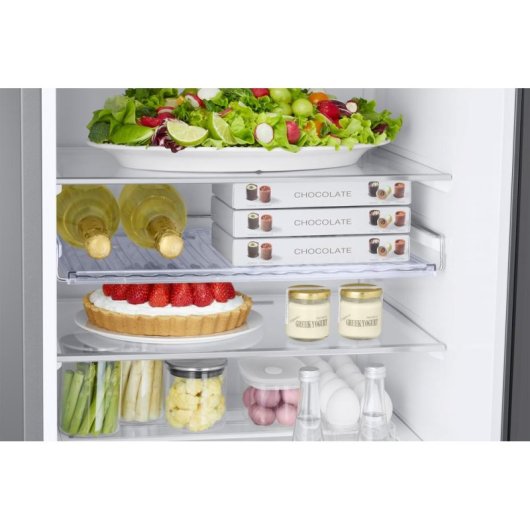 Frigorifero Combi Samsung RB38C676CS9 No Frost 203cm 390L C Acciaio Inox WiFi IA