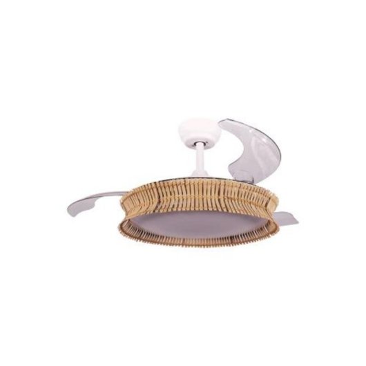 Ventilador de Techo con Luz FM 69W 107cm 6 Velocidades Aspas Retráctiles Silencioso con Mando