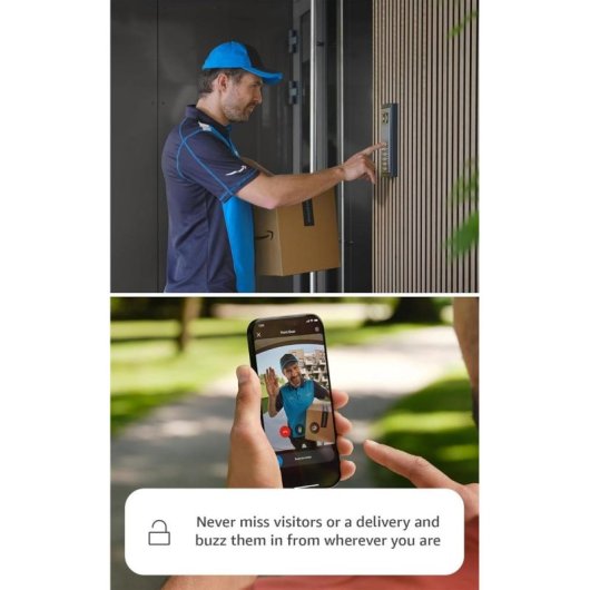 Interphone vidéo WiFi Amazon Ring Intercom Video Blanc Wi-Fi 6 Batterie intégrée