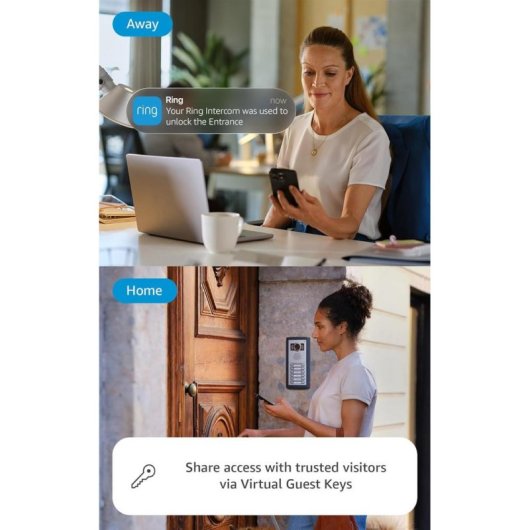 Interphone vidéo WiFi Amazon Ring Intercom Video Blanc Wi-Fi 6 Batterie intégrée