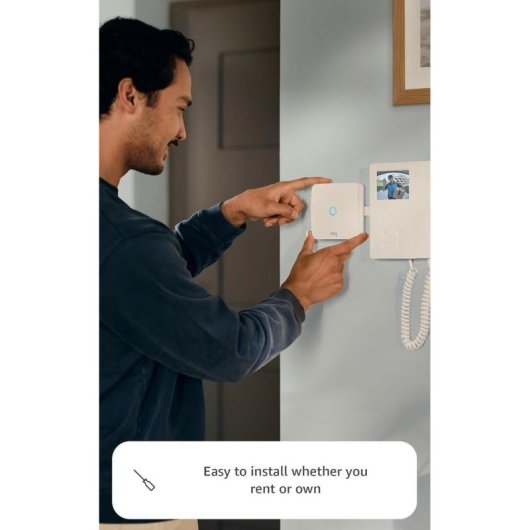 Interphone vidéo WiFi Amazon Ring Intercom Video Blanc Wi-Fi 6 Batterie intégrée