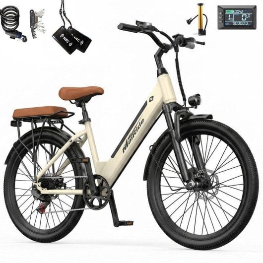 Elektrofahrrad Aairsk City Commuter 250 W, abnehmbarer Akku 36 V 13 Ah