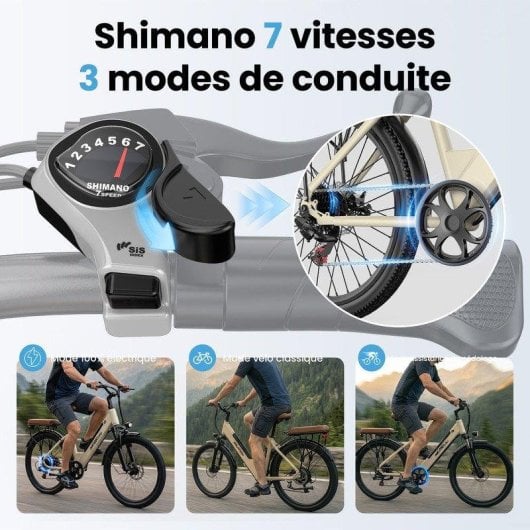 Elektrofahrrad Aairsk City Commuter 250 W, abnehmbarer Akku 36 V 13 Ah