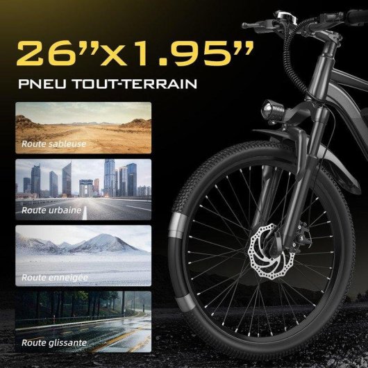 Bicicleta Eletrica Aairsk Q7 Motor 250 W 26 Polegadas