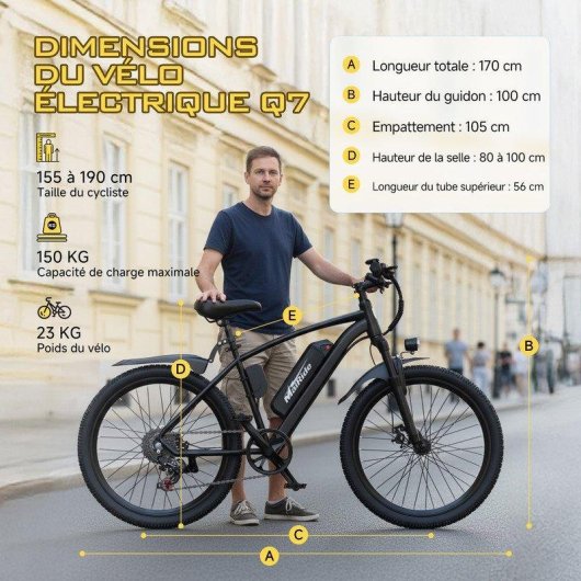 Bicicleta Eletrica Aairsk Q7 Motor 250 W 26 Polegadas