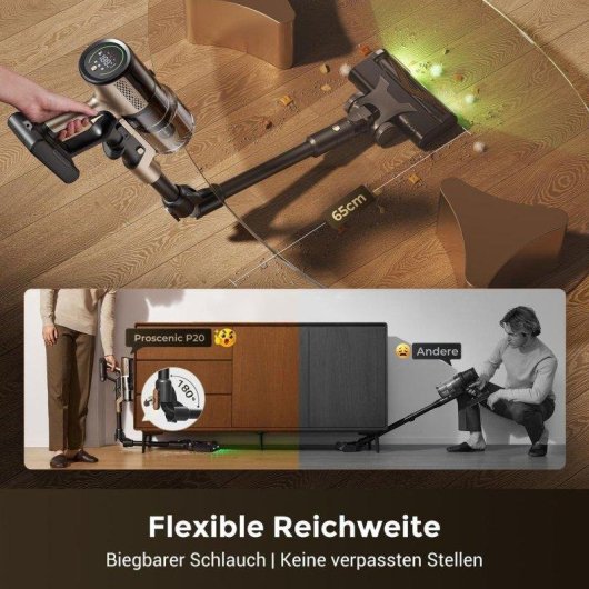 Akku Staubsauger Proscenic P020 680W 85kPa 70 Minuten Klappbar