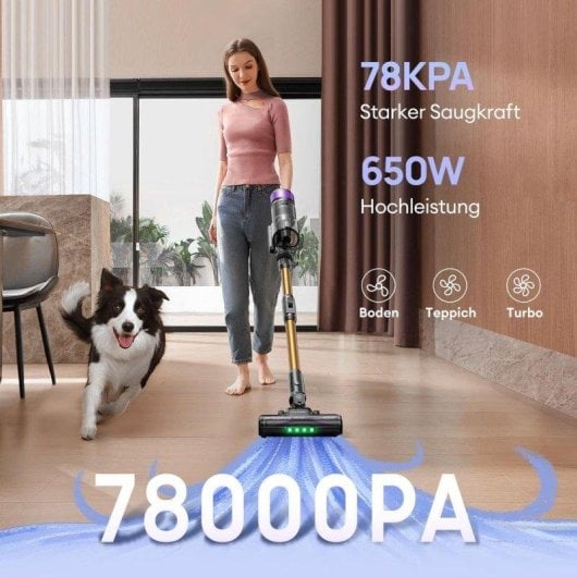 Aspiradora sin Cable Ultenic Ul20p 650W 78000Pa 70 min Antienredos Mascotas