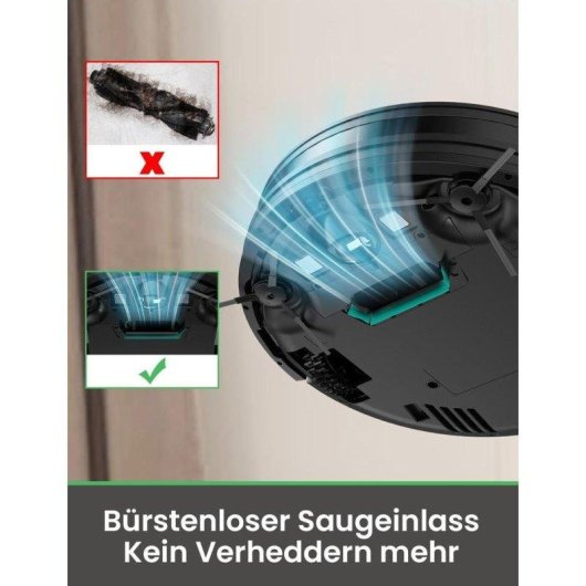 Robot Aspirador Vactidy W6 Control por Voz 2800 Pa 120 Min Autonomía