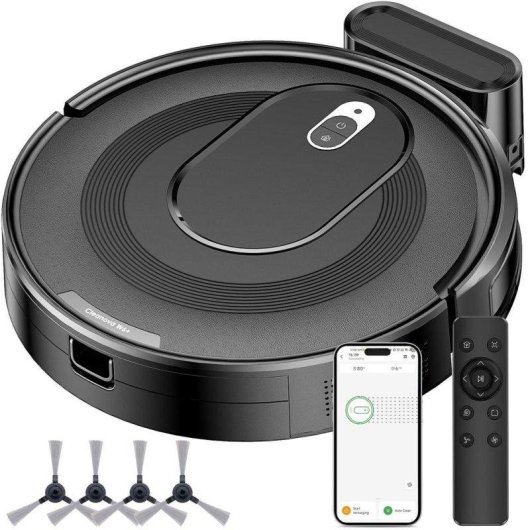 Aspirador Robô Vactidy W6+ 2800 Pa Potência Grande Depósito 720 Ml 120 Min Autonomia