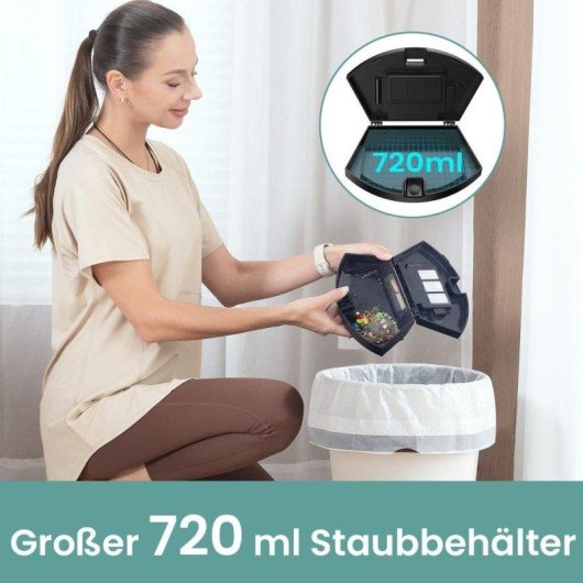 Aspirador Robô Vactidy W6+ 2800 Pa Potência Grande Depósito 720 Ml 120 Min Autonomia