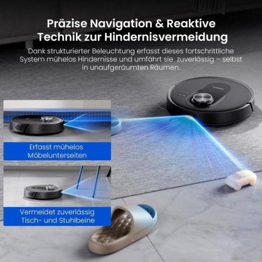 Aspirateur Robot et Laveur Proscenic Q8 Max+ avec Vidage Automatique Navigation LiDAR 8000Pa