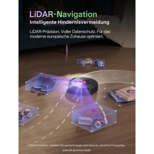 Robot Aspirador Vactidy W15+ con Autovaciado Navegación LiDAR 10.000 Pa