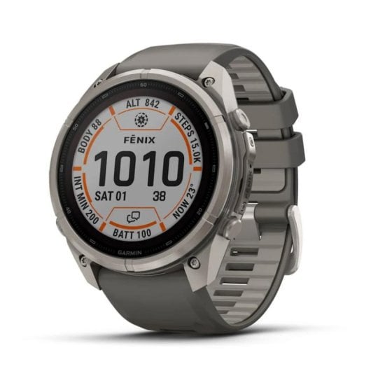 Garmin fēnix 9 Pro Bluetooth GPS 51mm Titane Gris Taille Unique