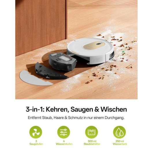 Saugroboter mit Wischfunktion Nobrand W8 Gyroskopische Navigation 5000 Pa