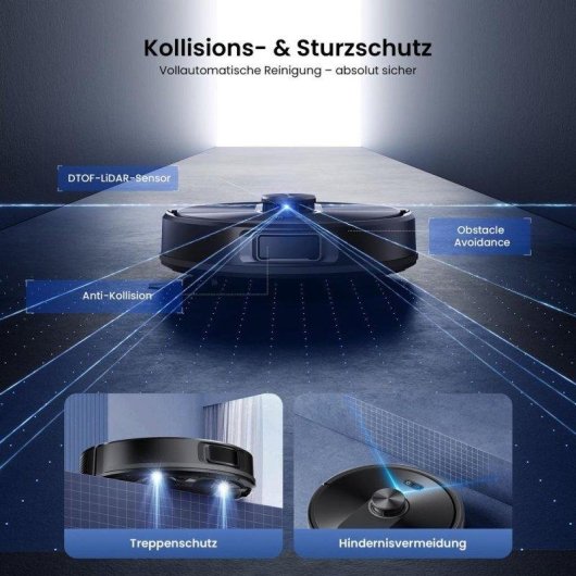 Aspirateur Robot et Laveur Proscenic Qo8 Max+ avec Vidage Automatique Navigation LiDAR 360° 8000Pa