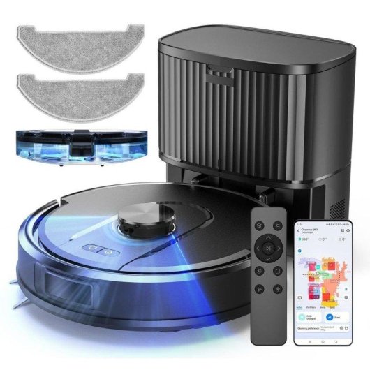 Aspirador Robô Vactidy W11 Com Esvaziamento Automatico Navegação LiDAR 5000Pa