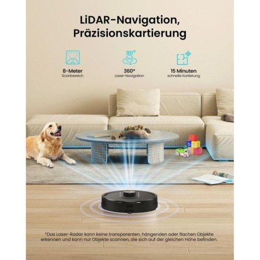 Aspirador Robô Vactidy W11 Com Esvaziamento Automatico Navegação LiDAR 5000Pa