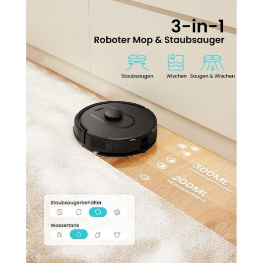 Aspirador Robô Vactidy W11 Com Esvaziamento Automatico Navegação LiDAR 5000Pa