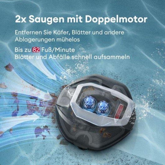 Robot de Piscina Inalámbrico Ultenic Pooleco 5200mAh 90 Min Depósito 2.5L