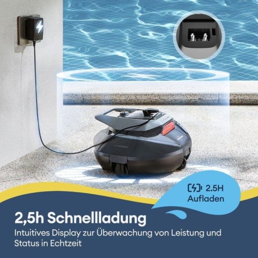 Robot de Piscina Inalámbrico Ultenic Pooleco 5200mAh 90 Min Depósito 2.5L