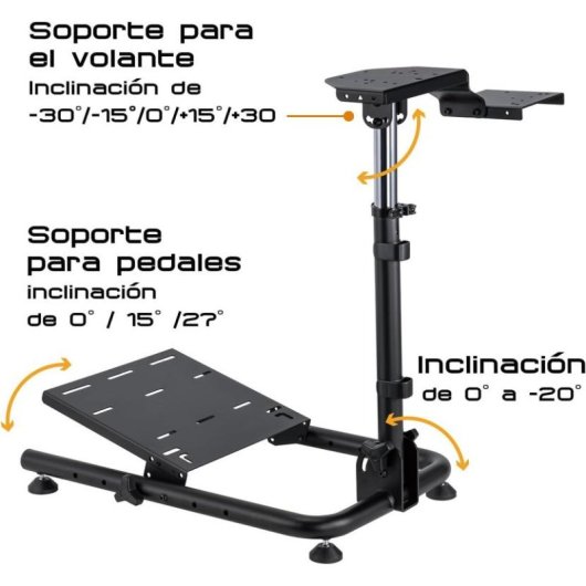 Stand Plegable para Volante Indeca STD15 Racer GTR Estructura de Acero Ajustable