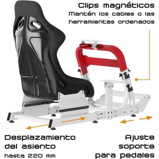 Cockpit Simracing Indeca Sensus Racer GTR Blanco Ajustable