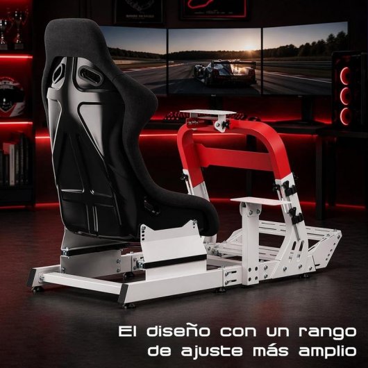 Cockpit Simracing Indeca Sensus Racer GTR Blanco Ajustable