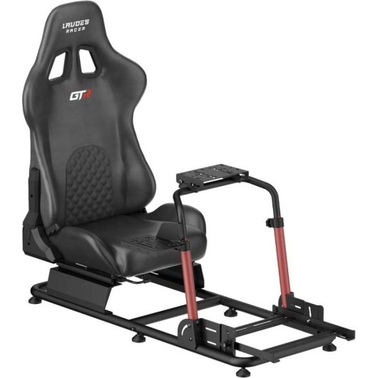 Cockpit Simracing Indeca Laudes Racer GTR con Asiento y Soportes Ajustables