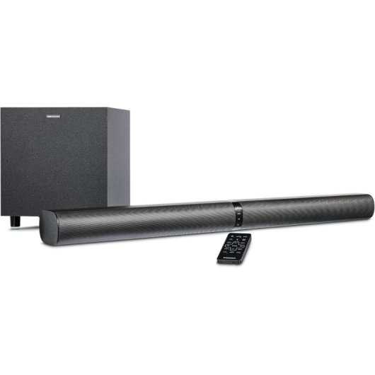 Barre de Son 2.1 Medion Md45001 120W Bluetooth 5.3 HDMI ARC CEC Subwoofer