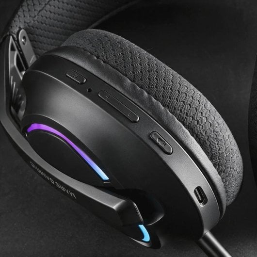 Auriculares Mars Gaming MHW-QUASAR inalámbricos Bluetooth gaming negros con micrófono extraíble