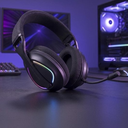Auriculares Mars Gaming MHW-QUASAR inalámbricos Bluetooth gaming negros con micrófono extraíble