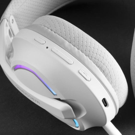 Auriculares Mars Gaming MHW-QUASAR inalámbricos Bluetooth gaming blancos